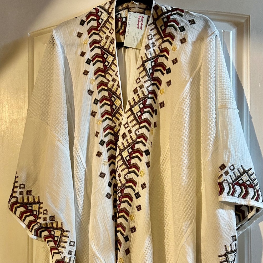 NWT POL Embroidered Kimono